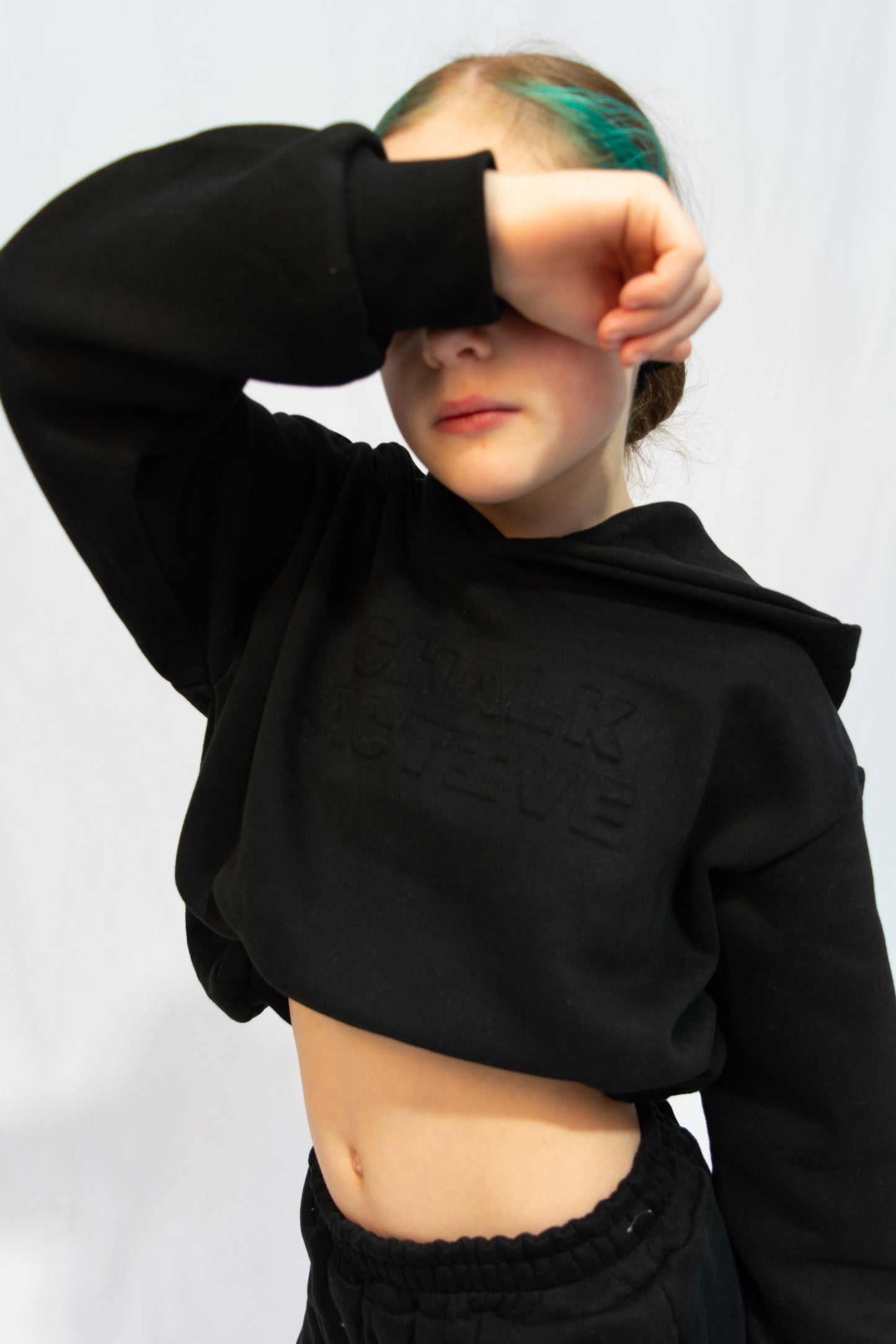 Chalk Active Black Hoodie