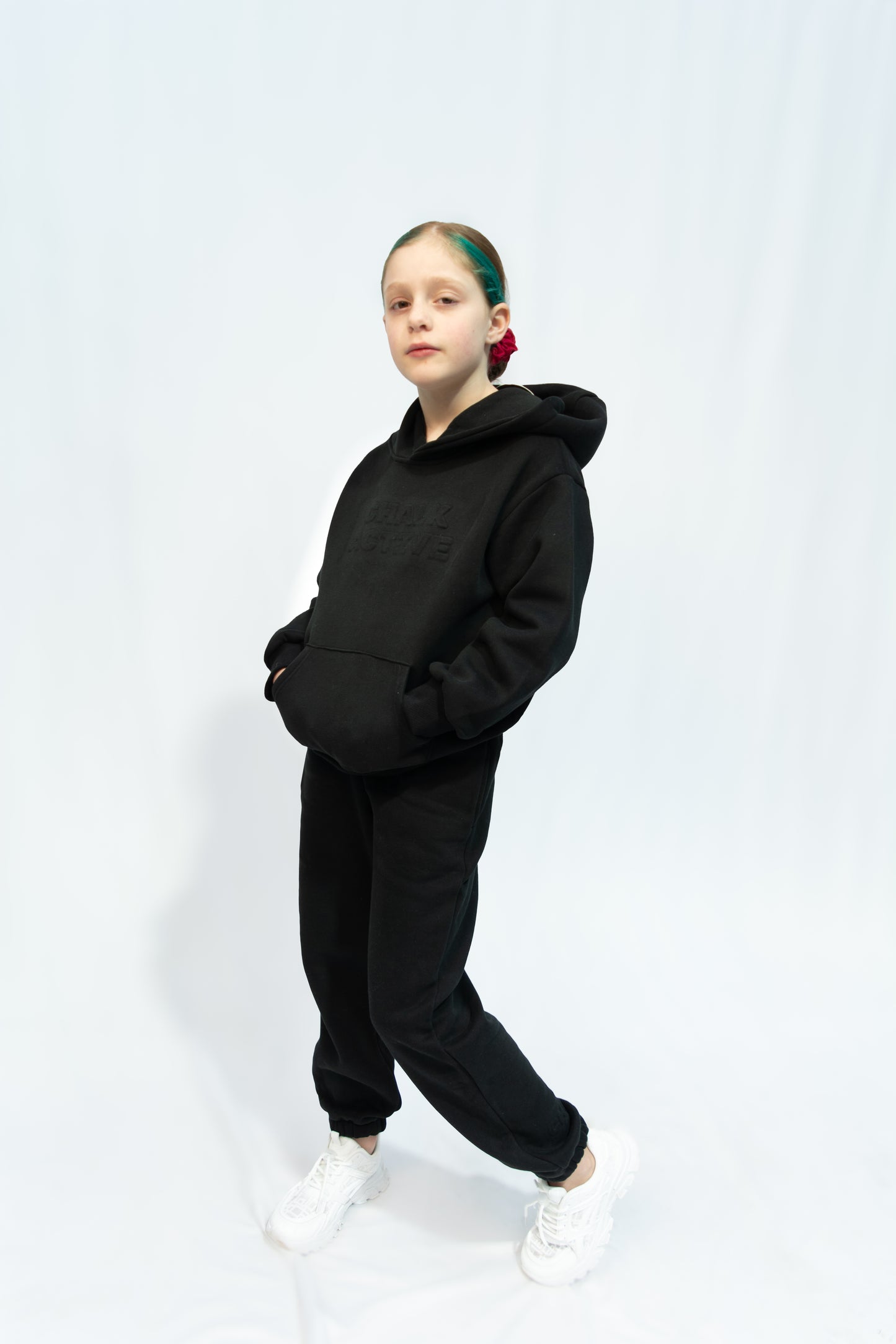 Chalk Active Black Trackpant