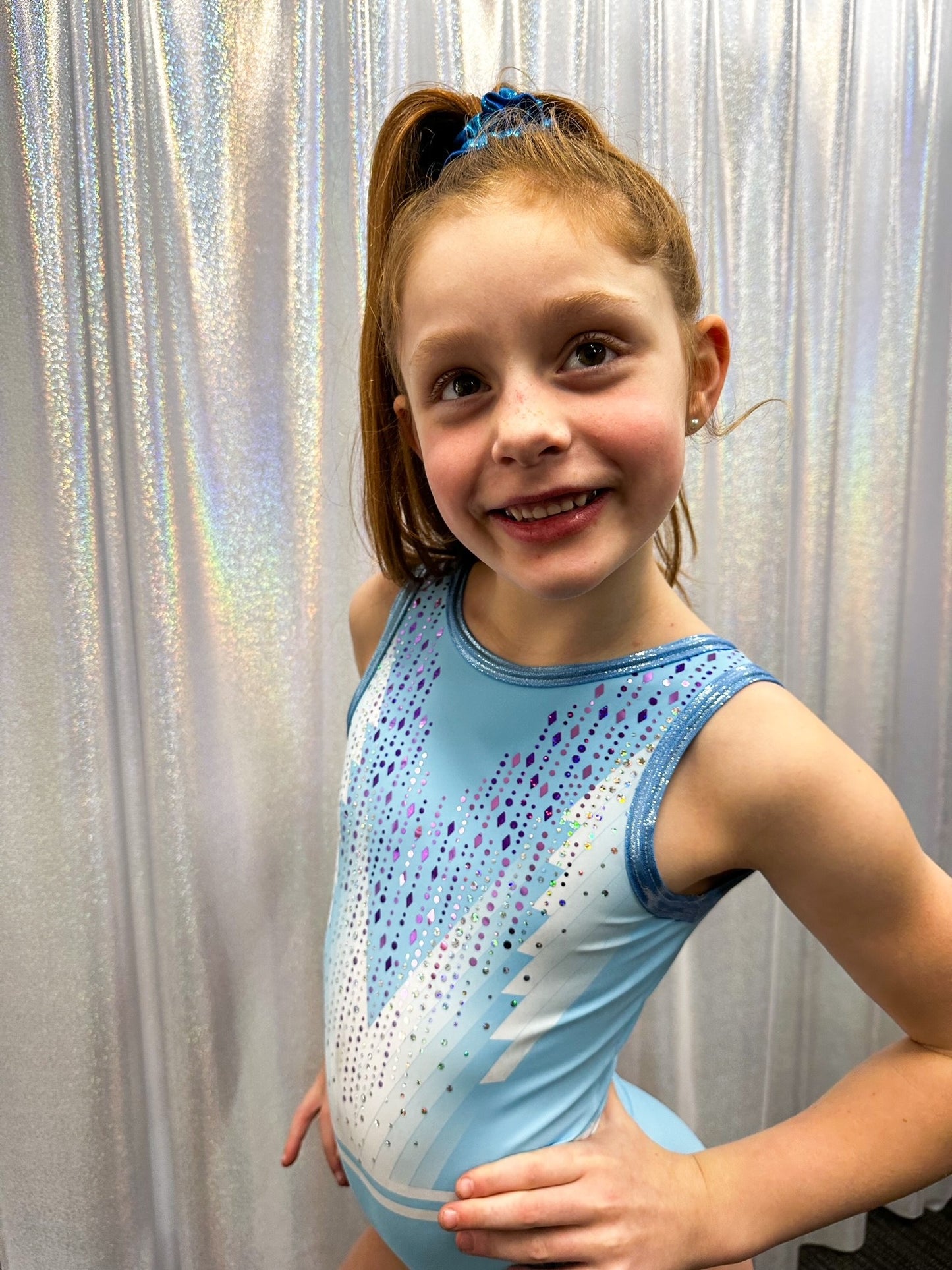 LAST CHANCE - Sky Crystal Leotard