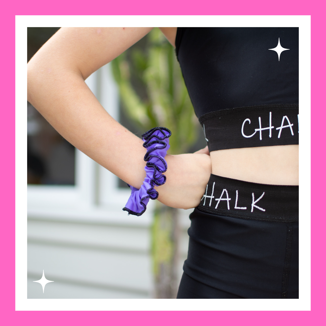 Purple Lycra Scrunchie