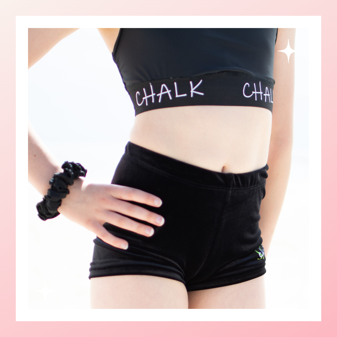 Black Velvet Shorts