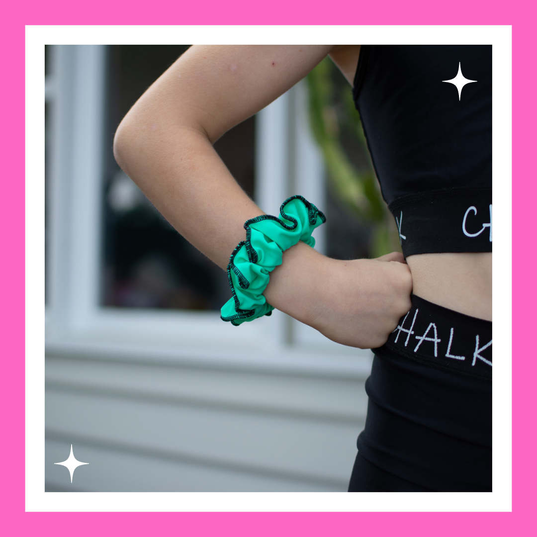 Mint Lycra Scrunchie