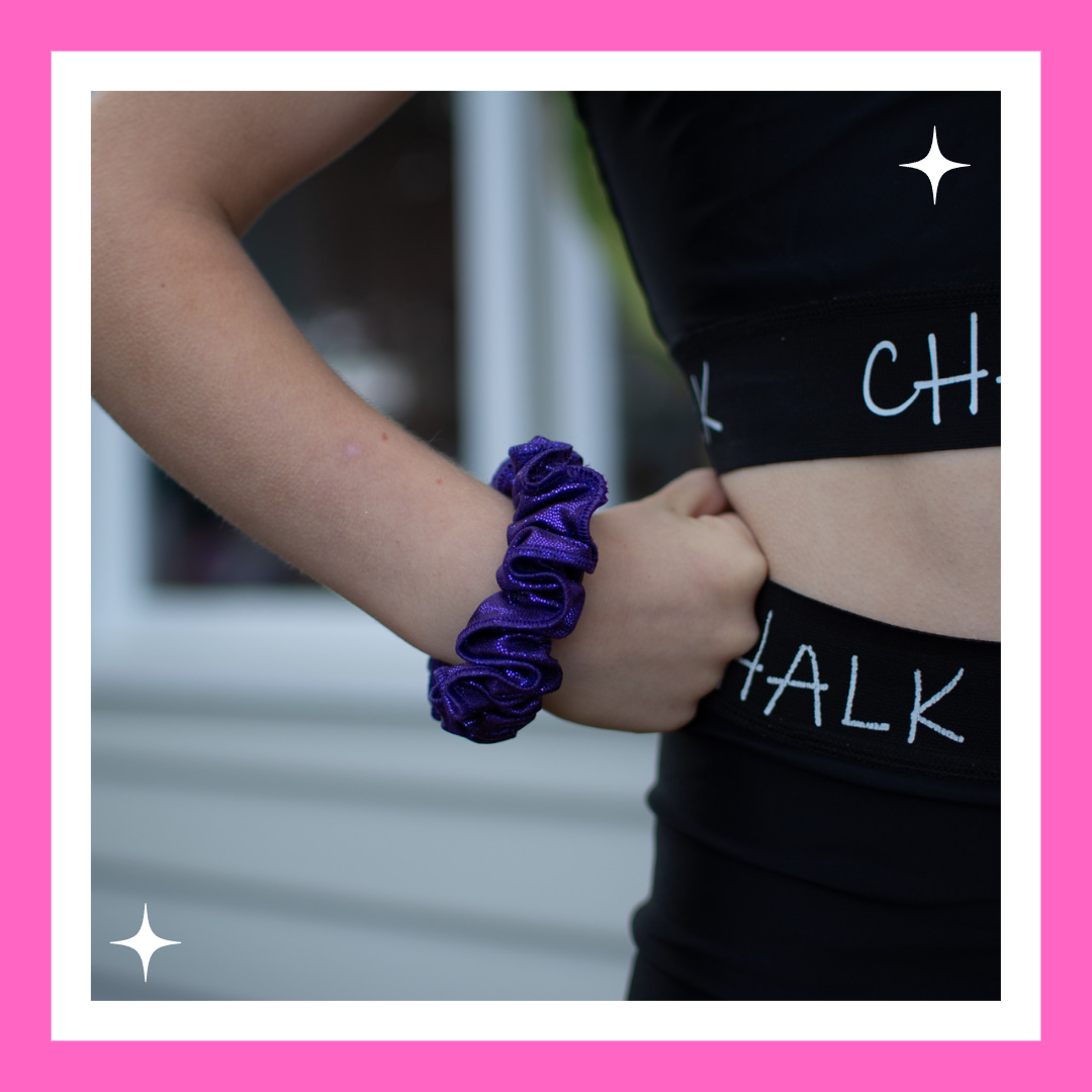Dark Purple Foil Scrunchie