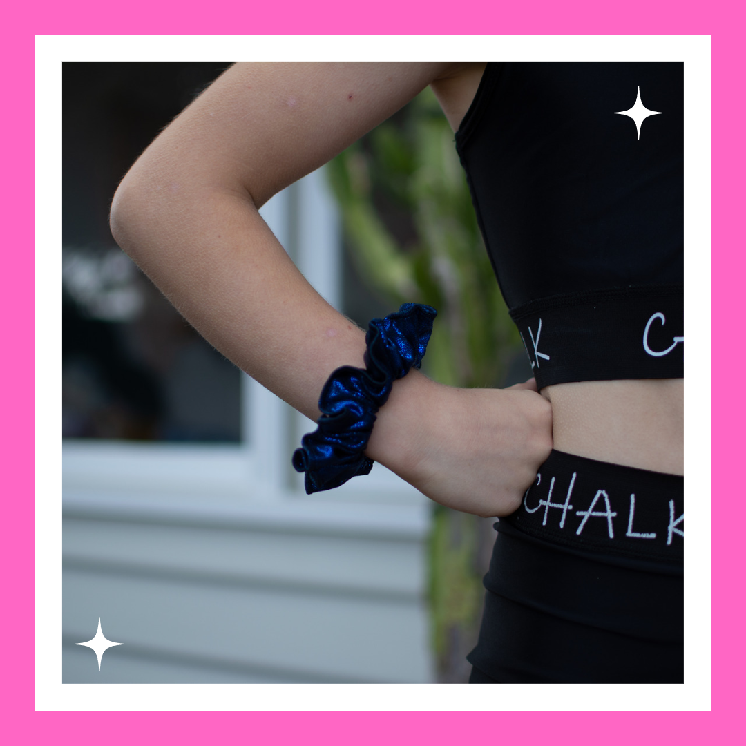 Dark Royal Foil Scrunchie
