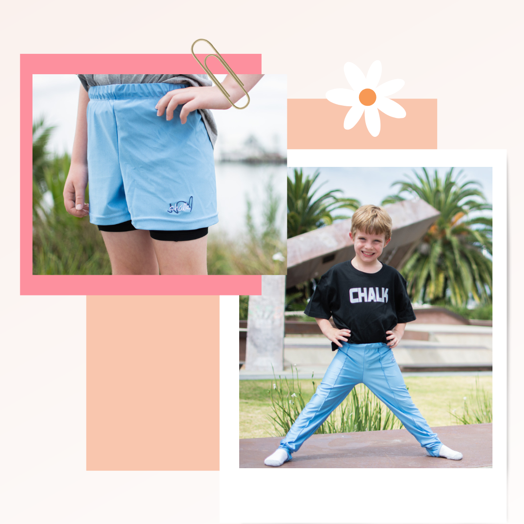 Powder Blue Longs and Shorts