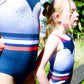 Navy/Red Piper Leotard